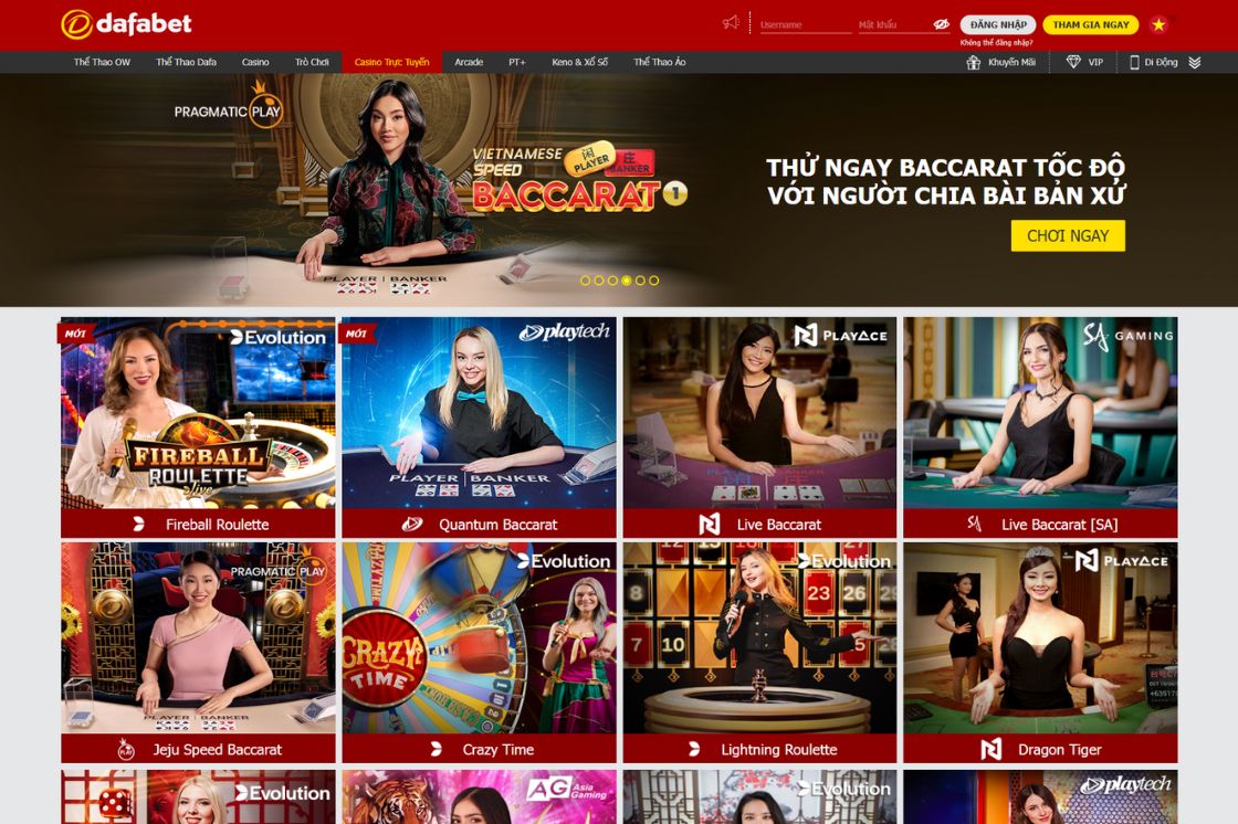 Nhà cái Dafabet đánh Baccarat online minh bạch